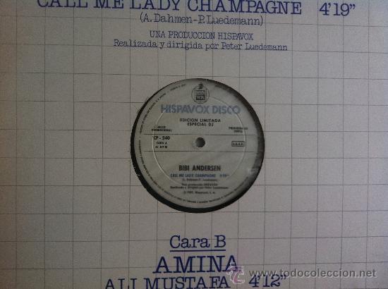 Discos de vinilo: 12&rdquo; MAXI-HISPAVOX DISCO-BIBI ANDERSEN-AMINA - Foto 1