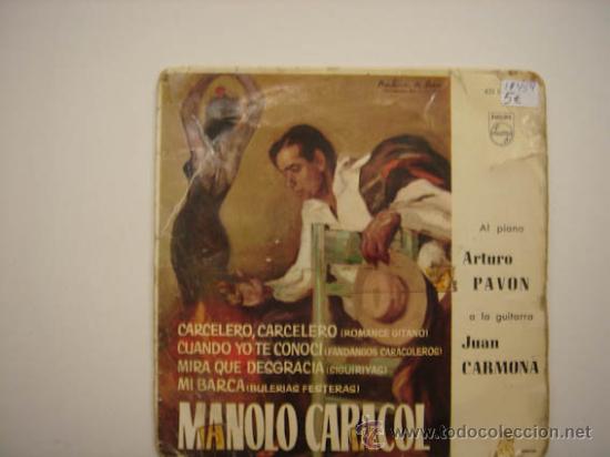 Discos de vinilo: Single Manolo Caracol - Foto 1