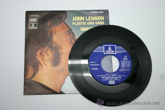 Discos de vinilo: John Lenon. Plastic ono band y otros. 19772. Single. EMI/ODEON. - Foto 2