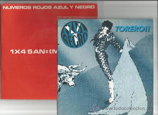 Discos de vinilo: 2 SINGLES AZUL Y NEGRO : TORERO + NUMEROS ROJOS - Foto 1