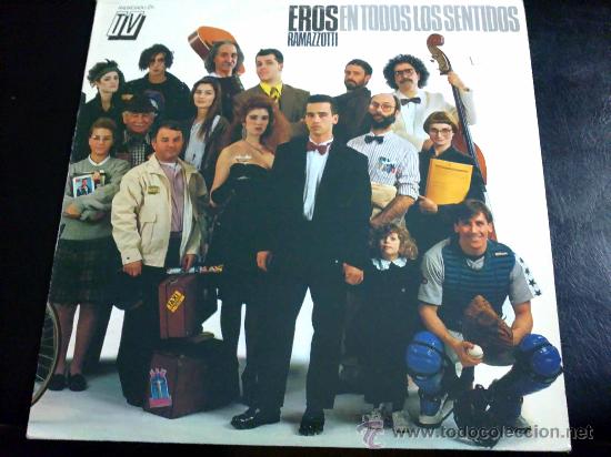 Discos de vinilo: EROS RAMAZZOTTI, EN TODOS LOS SENTIDOS - LP - Foto 1