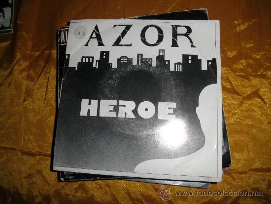 Discos de vinilo: AZOR. HEROE / AL PIE DEL CA&Ntilde;ON. DISCO PROMOCIONAL  1988 - Foto 1