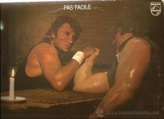 Discos de vinilo: LP JOHNNY HALLYDAY : PAS FACILE - Foto 1