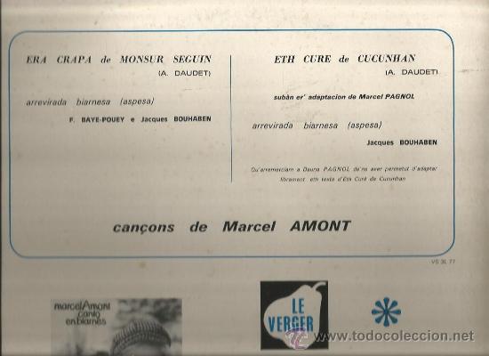 Discos de vinilo: LP MARCEL AMONT QUE CONTA EN BIARNES - Foto 2
