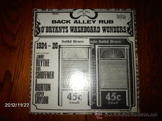 Dischi in vinile: jimmy o&acute;bryant&acute;s - washboard wonders 1924-1926