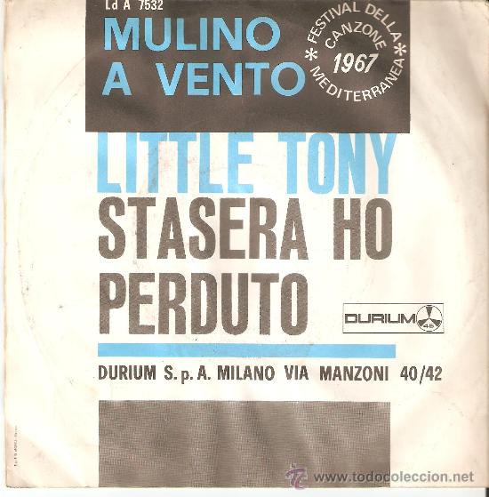 Discos de vinilo: LITTLE  TONY , MULINO A VENTO - Foto 2