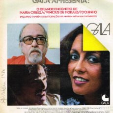Discos de vinilo: MARIA CREUZA, VINICIUS DE MORAES E TOQUINHO - O GRANDE ENCONTRO DE... - LP 1979 - BRASIL. Lote 34405944