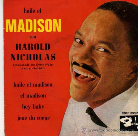 Discos de vinilo: Harold Nicholas 7 EP Baile el madison +3, Spanish edit - Foto 1