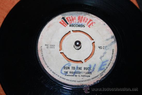 Discos de vinilo: The Righteous Flames - Run to the rock / version - HIGH NOTE , Reggae (Temazo!!!) - Foto 1