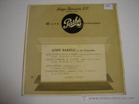 Discos de vinilo: Single Aime Barelli y su Orquesta - Foto 1