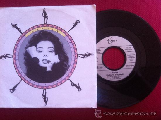 Discos de vinilo: 7&rdquo;SINGLE-SANDRA-(LIFE MAY BE) A BIG INSANITY - Foto 1