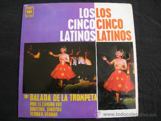 Discos de vinilo: EP LOS CINCO LATINOS // BALADA DE LA TROMPETA + 3 - Foto 1