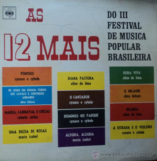 Vinyl records: 3.&ordm; Festival M&uacute;sica Brasileira - As 12 mais - Edici&oacute;n de 1967 de Brasil