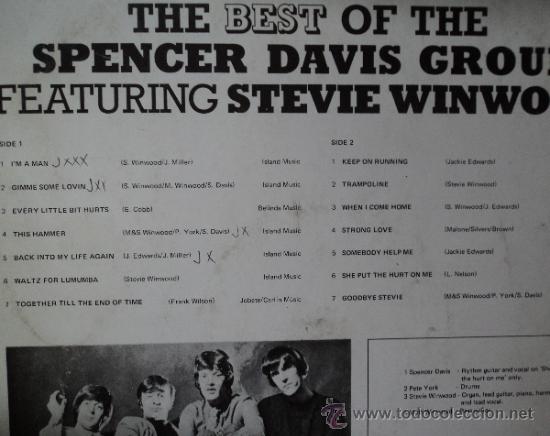 Discos de vinilo: Spencer Davis Group - Grandes Exitos - Edici&oacute;n de 1972 de Espa&ntilde;a - Foto 2