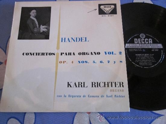 Disques de vinyle: HANDEL LP CONCIERTOS PARA ORGANO VOL.2 DECCA SXL 2187 ESPA&Ntilde;A 1960