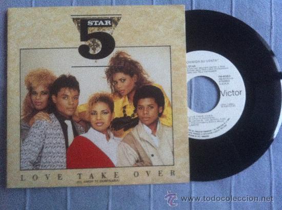 Discos de vinilo: 7&rdquo;SINGLE - FIVE STAR - LOVE TAKE OVER - PROMO - Foto 1