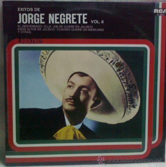 Discos de vinilo: EXITOS DE JORGE NEGRETE VOL.II LP - Foto 1