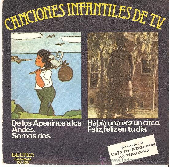 Discos de vinilo: CANCIONES INFANTILES DE T.V. - Foto 1