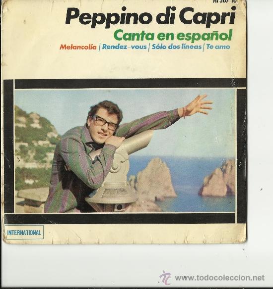 Discos de vinilo: Single peppino di capri canta en espa&ntilde;ol - Foto 1