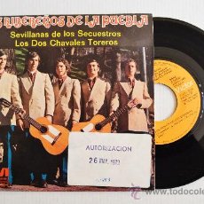 Discos de vinilo: LOS RIBEREÑOS DE LA PUEBLA - SEVILLANAS DE LOS SECUESTROS/LOS DOS… ¡¡NUEVO!! (RCA SINGLE 1973) ESPAÑ. Lote 34612148