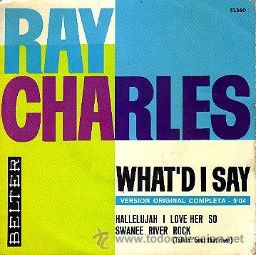 Discos de vinilo: Ray Charles 7 EP Whatd I say +2, spanish edit - Foto 1