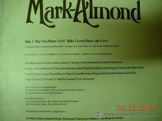 Discos de vinilo: Mark Almond LP made in UK - Foto 2