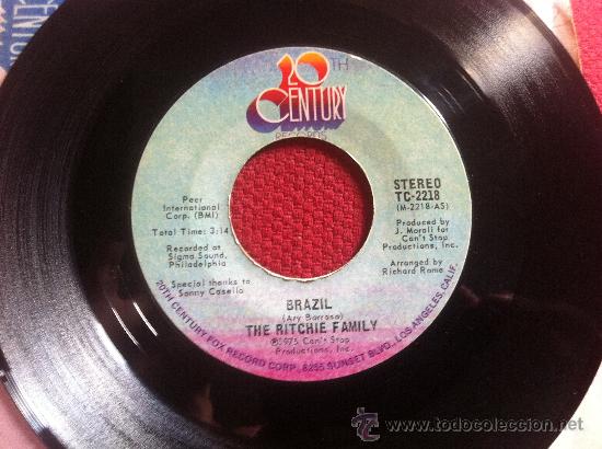 Discos de vinilo: 7&rdquo; SINGLE-THE RITCHIE FAMILY-BRASIL - Foto 1