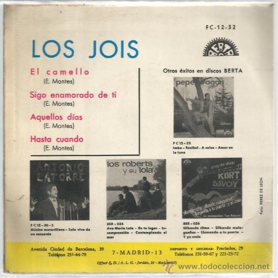 Discos de vinilo: EP LOS JOIS : EL CAMELLO + 3 - Foto 2