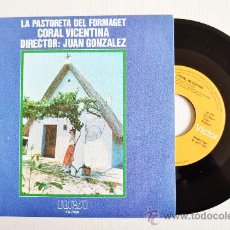 Discos de vinilo: CORAL VICENTINA LA PASTORETA DEL FORMAGET/TRES CANÇONS VALENCIANES ¡¡NUEVO!! (RCA SINGLE 1979) ESPAÑ. Lote 34698134
