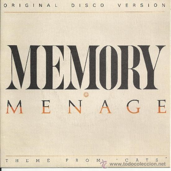 Discos de vinilo: MENAGE-SINGLE MEMORY DEL MUSICAL CATS