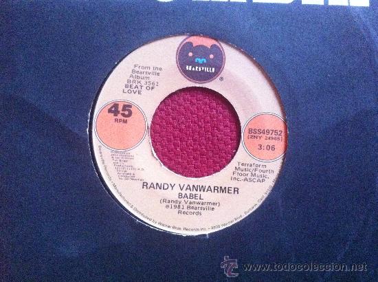 Discos de vinilo: 7&rdquo; SINGLE - RANDY VANWARMER - BABEL - SUZI - Foto 1