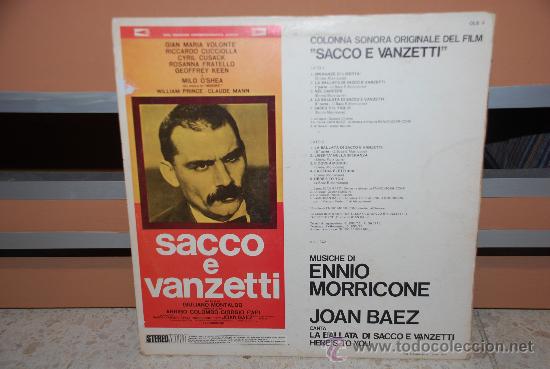 Discos de vinilo: Disco Vinilo LP Ennio Morricone &rdquo;Sacco e Vanzetti&rdquo; - Foto 2