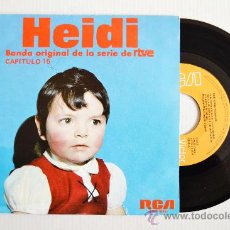 Discos de vinilo: HEIDI - BANDA ORIGINAL DE LA SERIE DE RTVE/CAPITULO 15 ¡¡NUEVO!! (RCA SINGLE 1975) ESPAÑA. Lote 34756215
