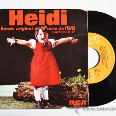 Discos de vinilo: HEIDI - BANDA ORIGINAL DE LA SERIE DE RTVE/CAPITULO 17 ¡¡NUEVO!! (RCA SINGLE 1975) ESPAÑA. Lote 34756272