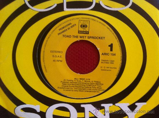 Discos de vinilo: 7&rdquo; SINGLE - TOAD THE WET SPROCKET - ALL I WANT - Foto 1