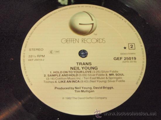 Discos de vinilo: Neil Young &lrm;&ndash; Trans , Holanda 1982 Geffen Records* - Foto 6