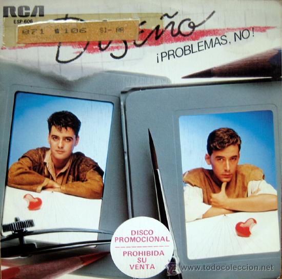 DISEÑO. ¡PROBLEMAS NO! SINGLE 1983 PROMOCIONAL (Música - Discos - Singles Vinilo - Grupos Españoles de los 70 y 80)