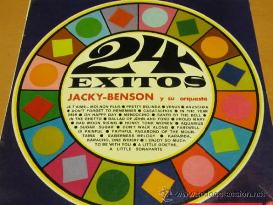 Discos de vinilo: JACKY BENSON Y SU ORQUESTA - 24 EXITOS - LP - BELTER 1970 SPAIN - Foto 1