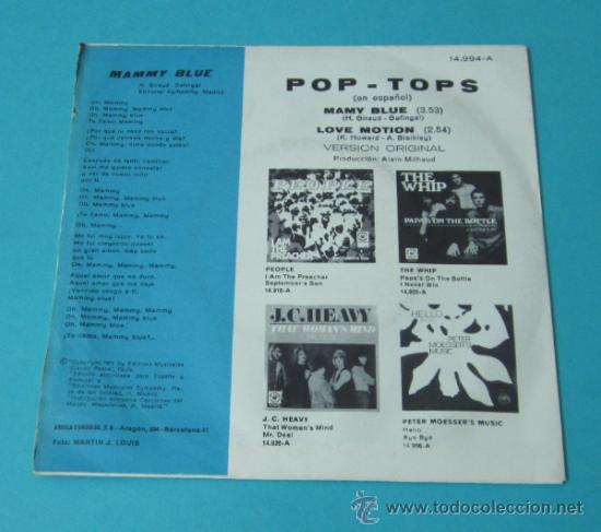 Discos de vinilo: POP-TOPS. MAMY BLUE. LOVE MOTION. EXPLOSION - Foto 2