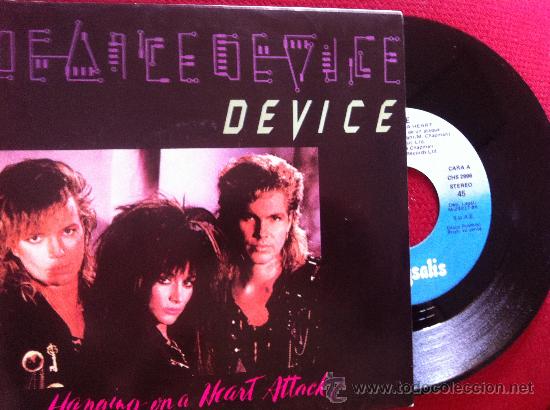 Discos de vinilo: 7&rdquo; SINGLE - DEVICE -  HANGING ON A HEART ATTACK- - Foto 1
