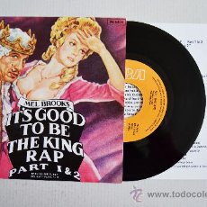 Discos de vinilo: MEL BROOKS - IT'S GOOD TO BE THE KING RAP (BSO-HOSTORY OF THE WORLD) ¡¡NUEVO!! (RCA SINGLE 1981) ESP. Lote 34903249