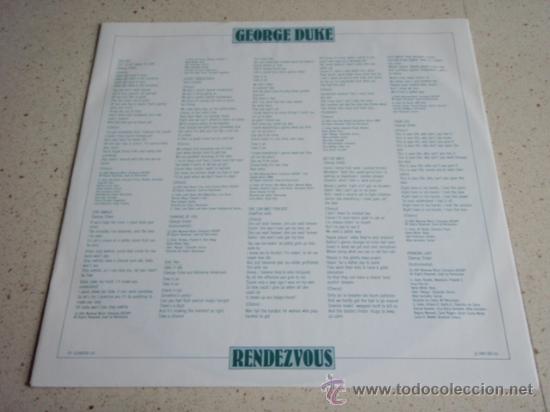 Discos de vinilo: GEORGE DUKE ( RENDEZVOUS ) 1984 - HOLANDA LP33 EPIC RECORDS - Foto 5