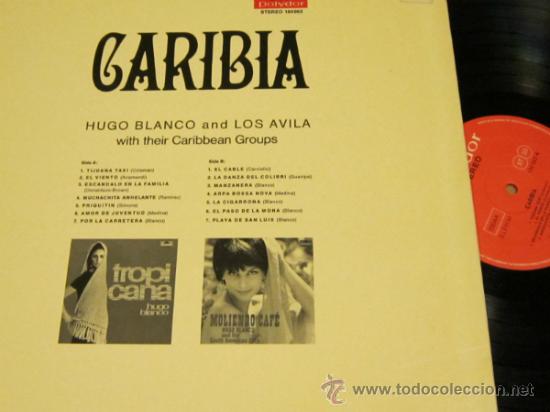 Discos de vinilo: HUGO BLANCO LOS AVILA - CARIBIA - LP - POLYDOR 1966 GERMANY - CARIBBEAN GROUPS - Foto 2
