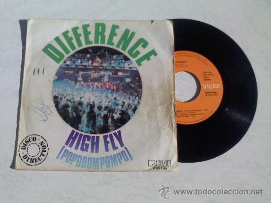 Discos de vinilo: DIFFERENCE.. HIGH FLY..( POPOROMPOMPO)SHAKE THAT GROOVY THING. - Foto 1