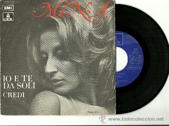 Discos de vinilo: MINA. Io e te da soli         (vinilo single espa&ntilde;ol 1971) - Foto 1