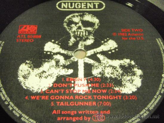 Discos de vinilo: Ted Nugent &lrm;&ndash; Nugent , Germany 1982 Atlantic - Foto 6