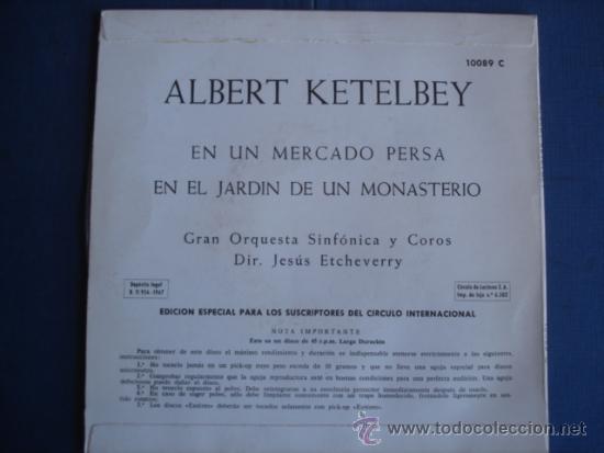 Discos de vinilo: ALBERT KETELBEY  EN UN MERCADO PERSA - Foto 2