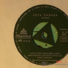 Discos de vinilo: AGRUPACION FOLKLORICA AIRES MALLORQUINS D'ES PONT D'INCA DE JAUME COMPANY - JOTA PAGESA + 1 - 1960. Lote 34986674