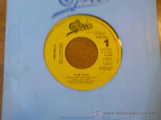 Discos de vinilo: PIMPINELA..14 DE JULIO.. - Foto 1