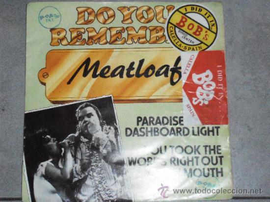 Discos de vinilo: MEATLOAF - DO YOU REMEMBER - SINGLE - Foto 1